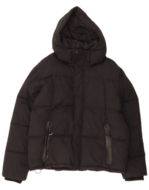 Superdry Veste matelassée à capuche pour hommes UK 42 XL Nylon noir