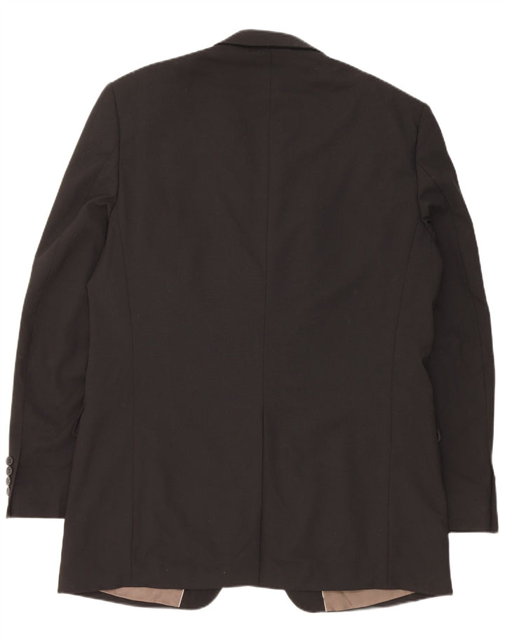 Marks & Spencer Veste blazer à 3 boutons pour homme UK 42 Large Noir Polyester