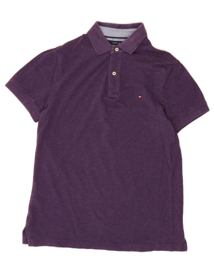 TOMMY HILFIGER Mens Custom Fit Polo Shirt Small Purple Vintage Tommy Hilfiger and Second-Hand Tommy Hilfiger from Messina Hembry 