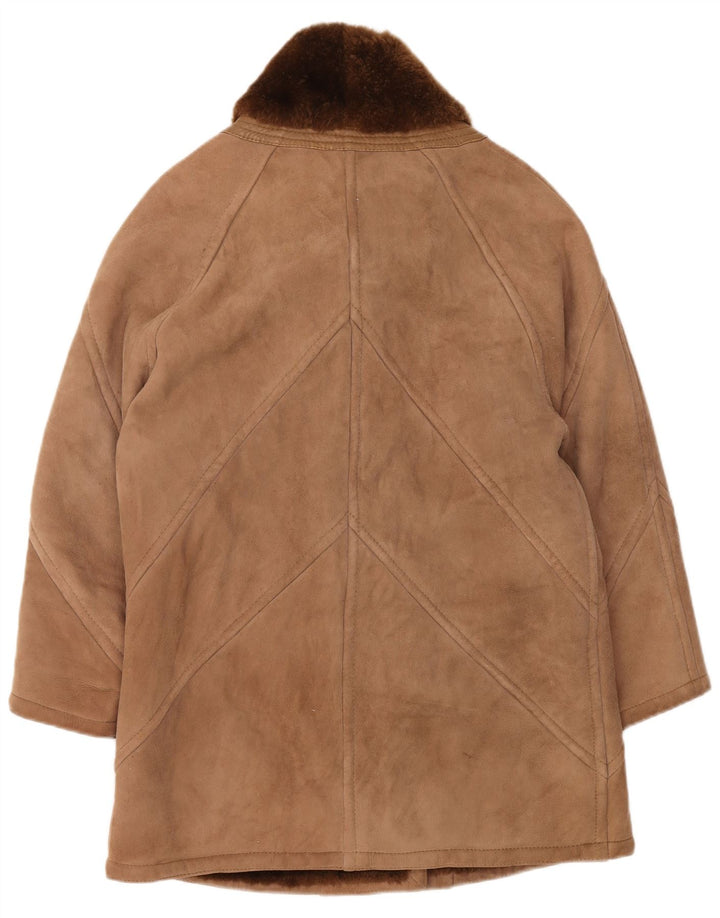 SMALBY Manteau surdimensionné en peau de mouton pour femme UK 18 XL Marron