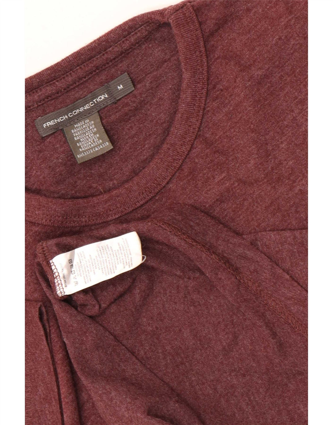 French Connection T-Shirt Homme Marron Moyen Moucheté Coton