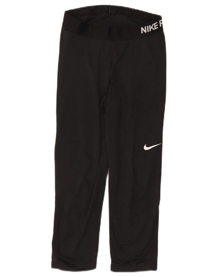 Nike Pantalon de survêtement graphique pour femme UK 12 Polyester noir moyen