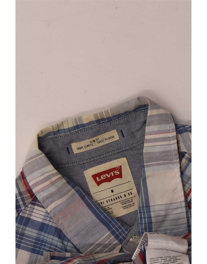 Levi's Chemise Slim Fit Homme Bleu Moyen Carreaux Coton