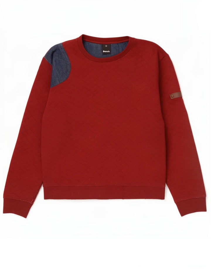 Bench Sweat-Shirt Homme Grand Rouge Colorblock Coton