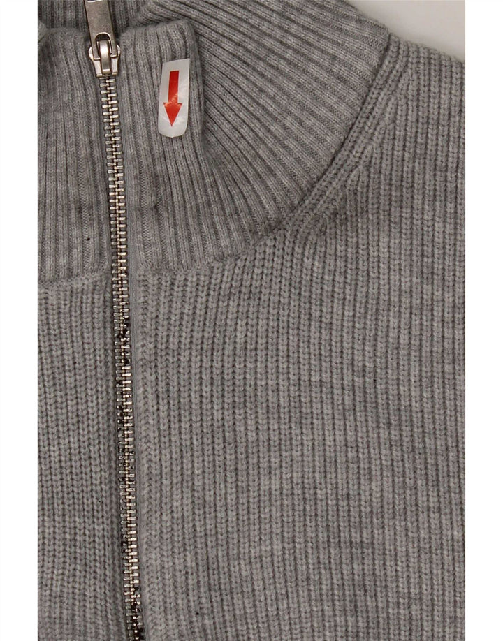 Marks & Spencer Pull coupe classique à col zippé pour homme, grand gris