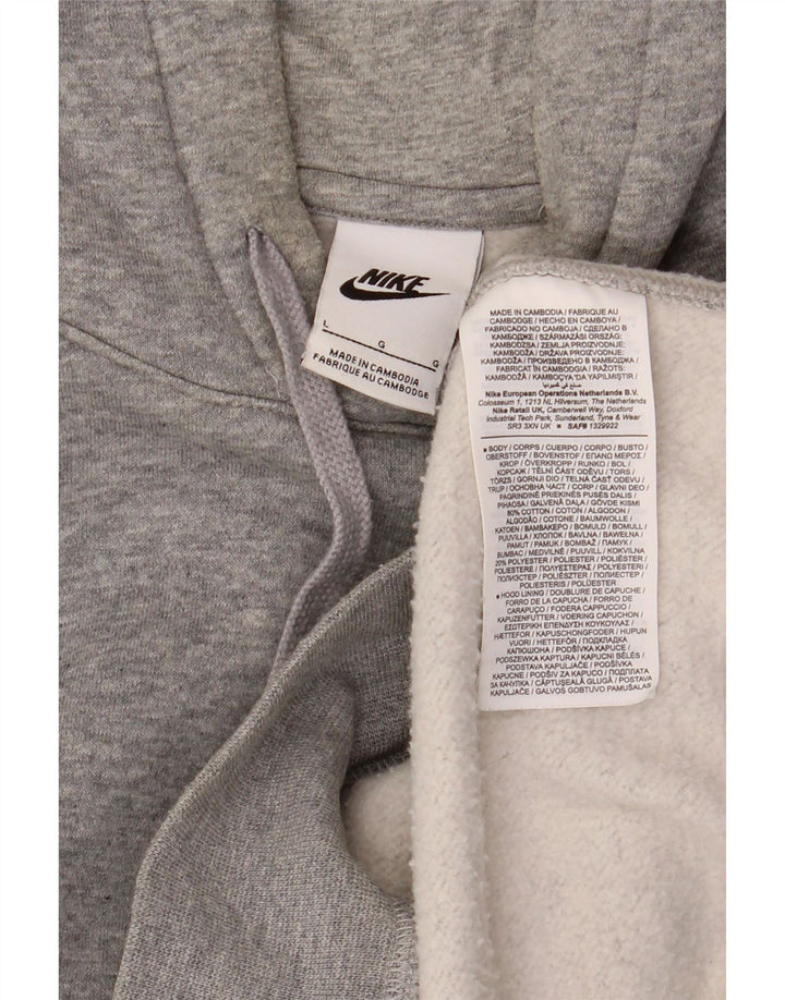 NIKE Pull à capuche pour homme en coton gris Large