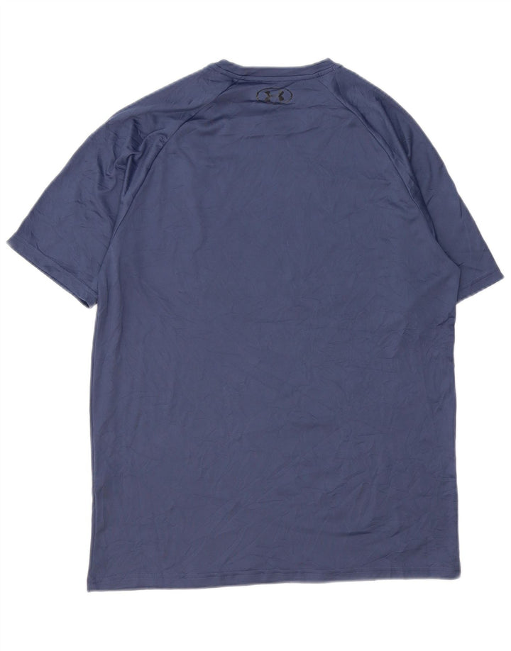 UNDER ARMOUR T-Shirt Heat Gear Graphic Homme Bleu Marine Moyen Polyester