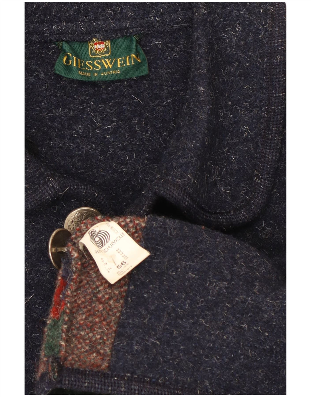 Giesswein Veste blazer à 5 boutons pour homme EU 56 3XL Bleu marine Fair Isle Wool