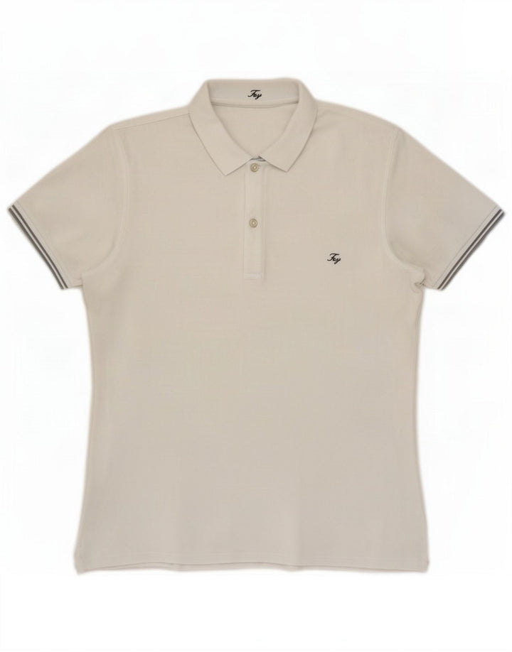 Polo homme Fay grand coton blanc