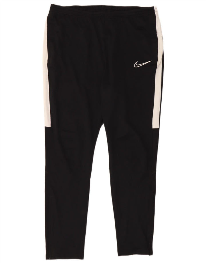 Nike Pantalon de survêtement Dri Fit XL pour homme en polyester color block noir
