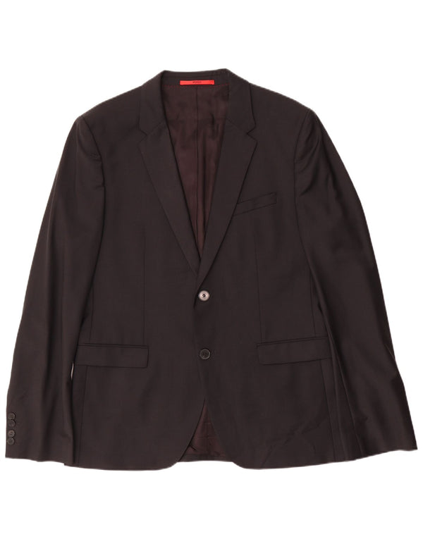 Hugo Boss Veste blazer à 2 boutons pour homme EU 52 XL Laine noire