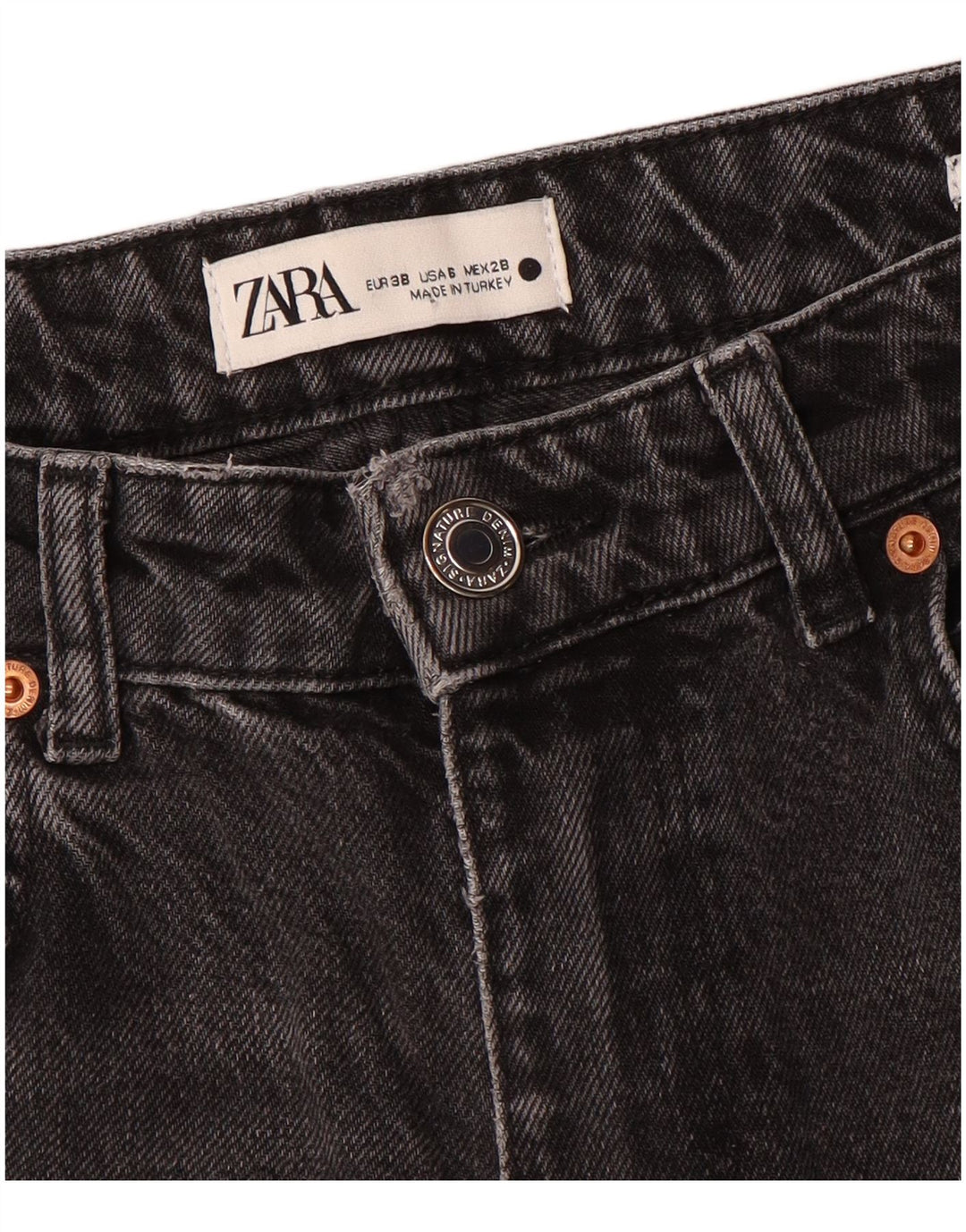 Zara Jean droit femme EU 38 Small W28 L32 Gris