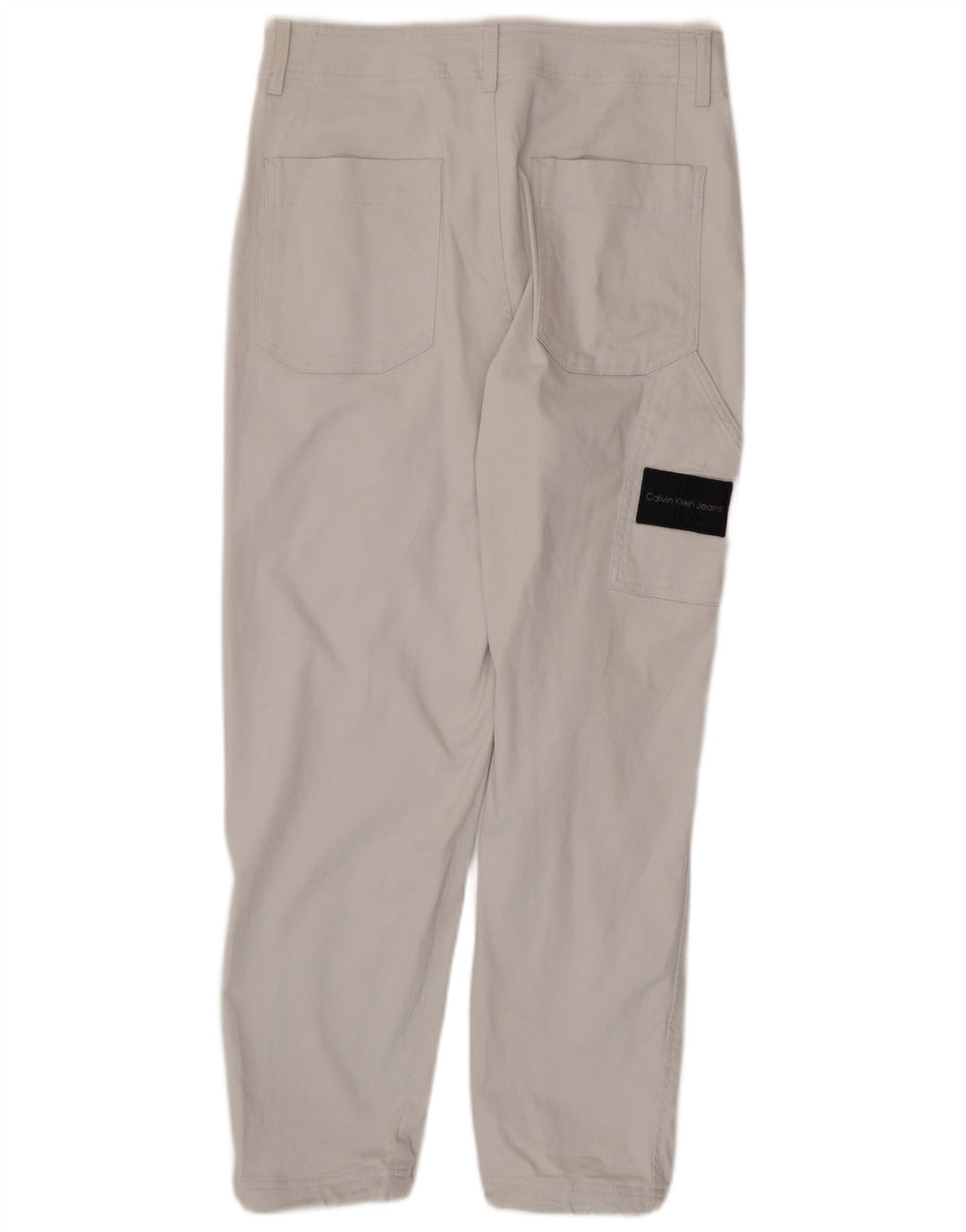 CALVIN KLEIN Pantalon Cargo Joggers Homme W30 L28 Coton Blanc