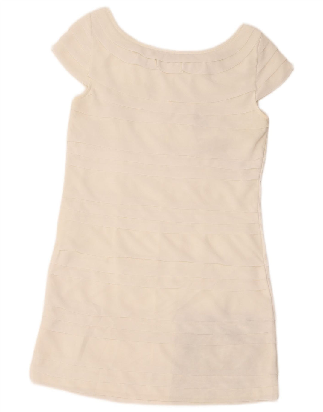 French Connection Robe à volants pour femme UK 10 Petit Blanc Polyester