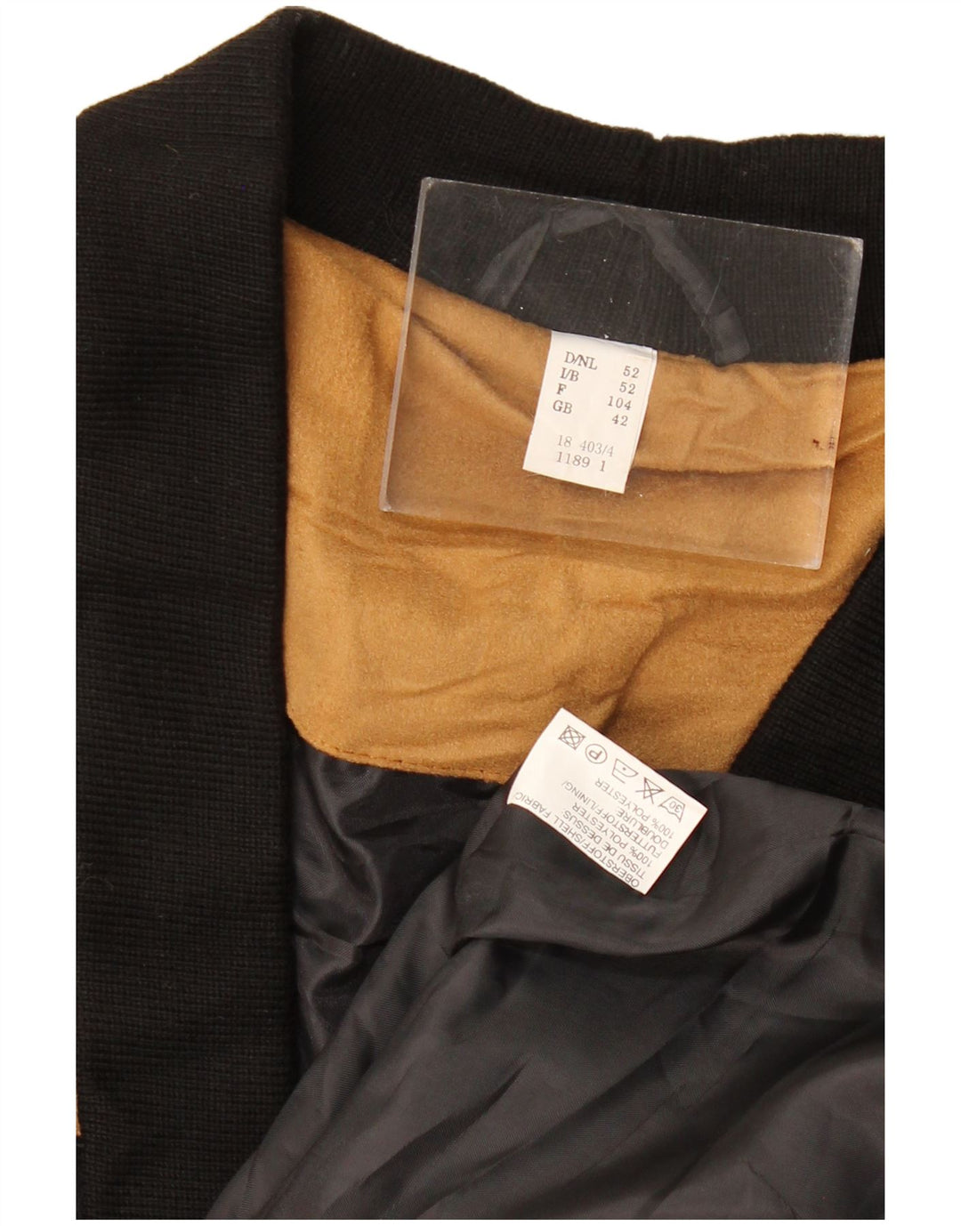 VINTAGE Veste Bomber Homme UK 42 XL Noir Colourblock Polyester