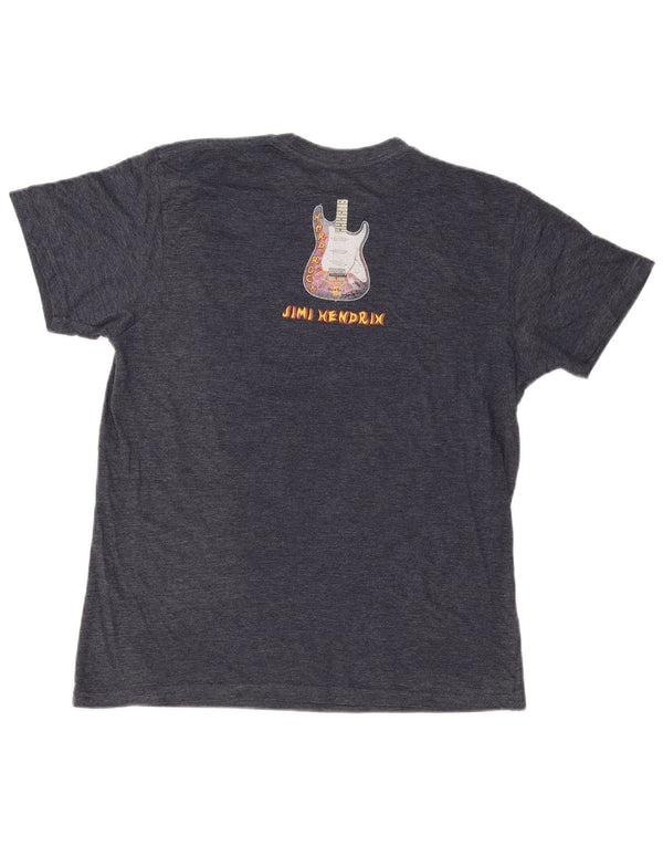 Hard Rock Cafe Mens London Graphic T-Shirt Top Large Bleu Marine Coton