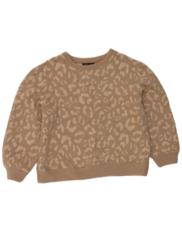 Marks & Spencer Pull à col rond pour femme UK 14 Marron moyen