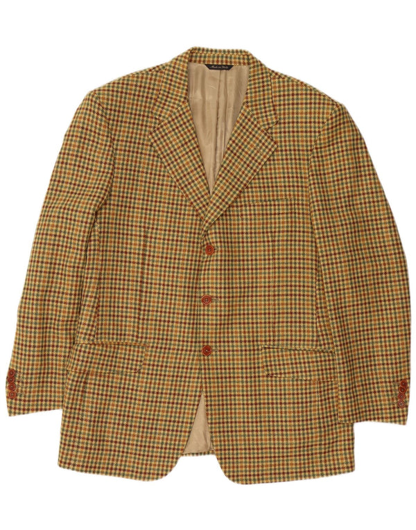 Ermenegildo Zegna Veste Blazer 3 Boutons Homme IT 52 Grand Pied De Poule Beige