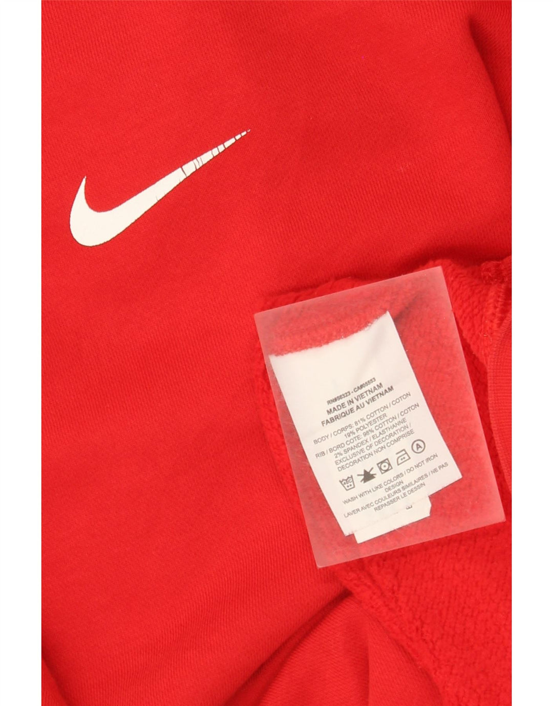 Nike Homme Sweatshirt Jumper XL Rouge Coton