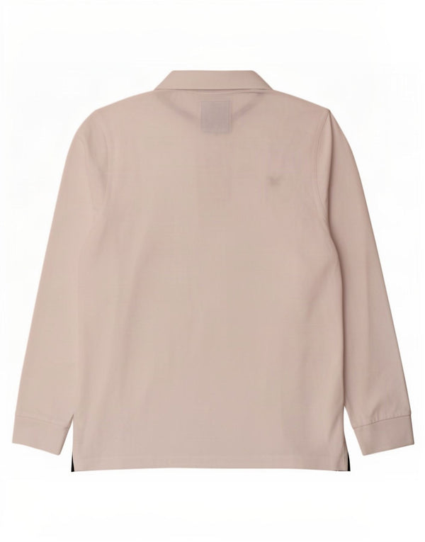 Crew Clothing Polo à manches longues pour homme en coton blanc