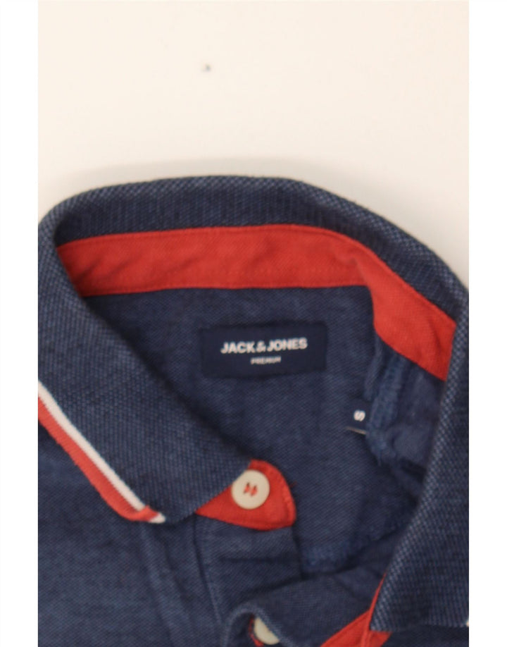 JACK & JONES Mens Polo Shirt Small Navy Blue Cotton Vintage Jack & Jones and Second-Hand Jack & Jones from Messina Hembry 