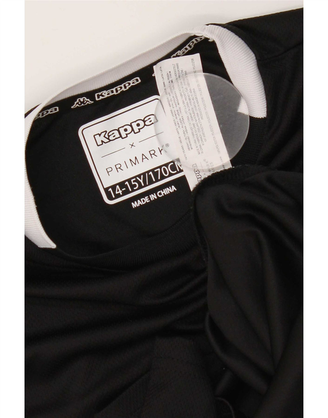 Kappa T-Shirt Garçon 14-15 ans Noir Colourblock Polyester