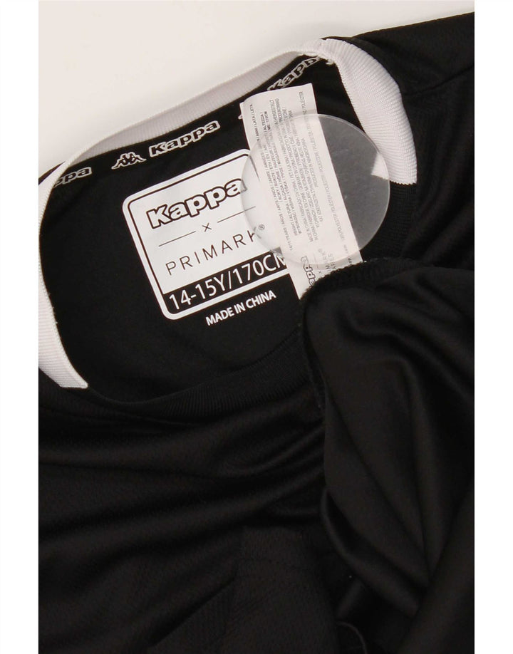 Kappa T-Shirt Garçon 14-15 ans Noir Colourblock Polyester