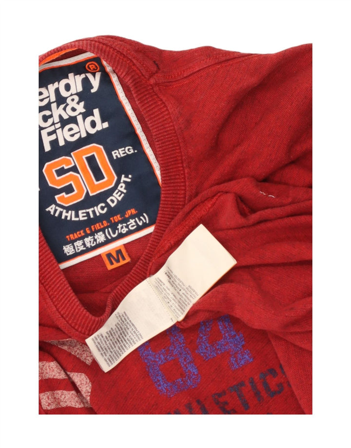 Superdry T-Shirt Graphique Homme Rouge Moyen Coton