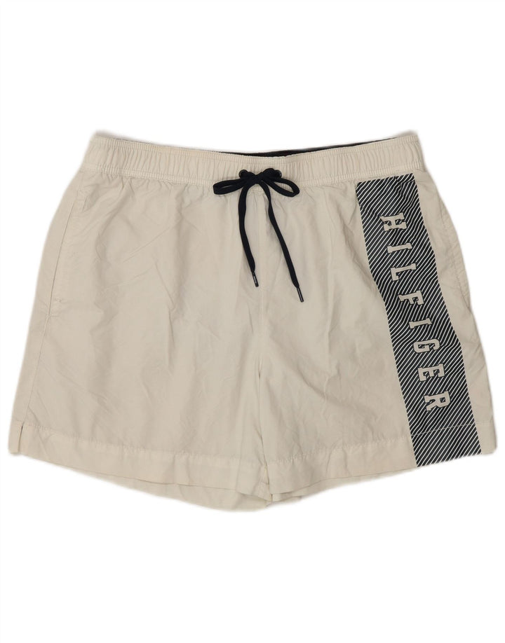 Tommy Hilfiger Short de Bain Graphique Homme Blanc Moyen