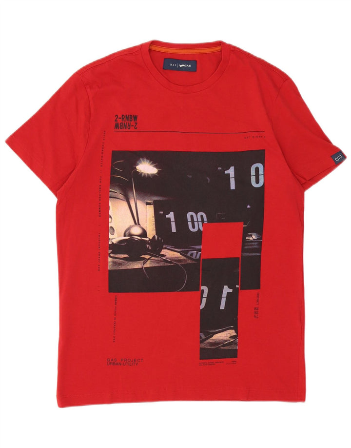 Gas T-Shirt Graphique Homme Petit Rouge Coton
