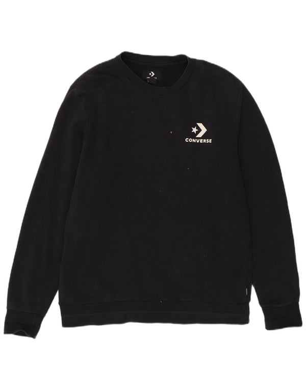 Converse Sweat-shirt en coton noir moyen pour homme