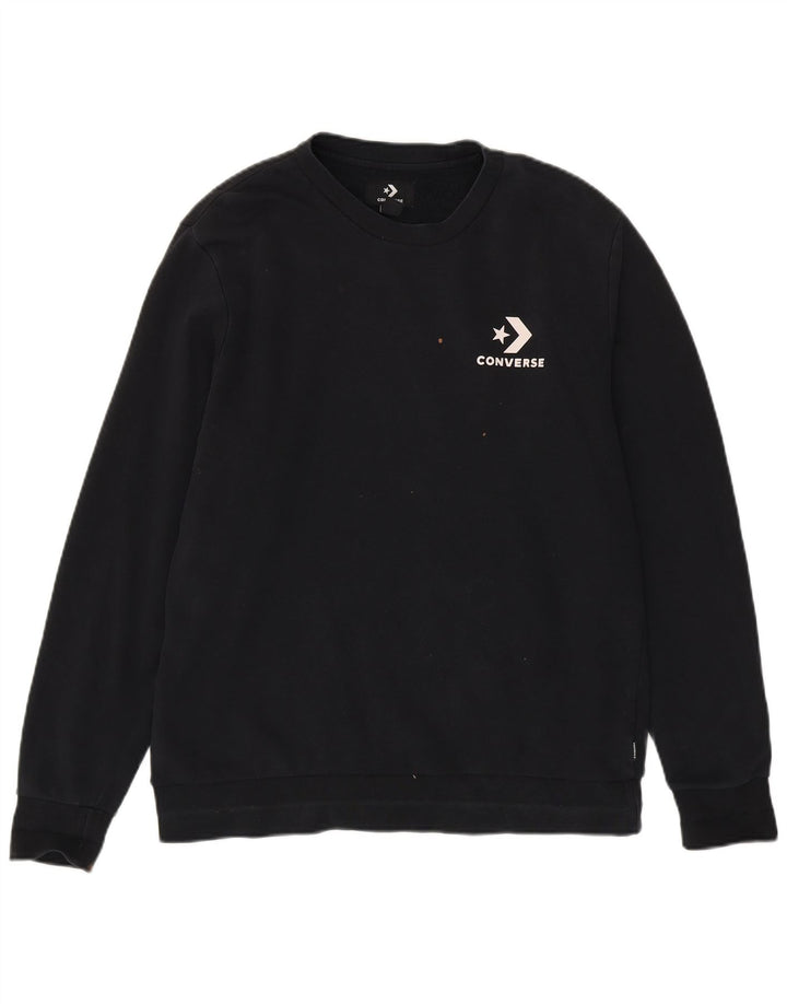 Converse Sweat-shirt en coton noir moyen pour homme