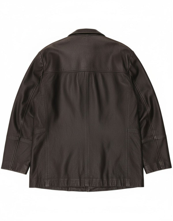 veste en cuir homme vintage UK 40 Grand cuir noir