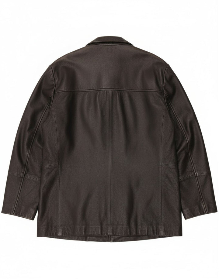 veste en cuir homme vintage UK 40 Grand cuir noir