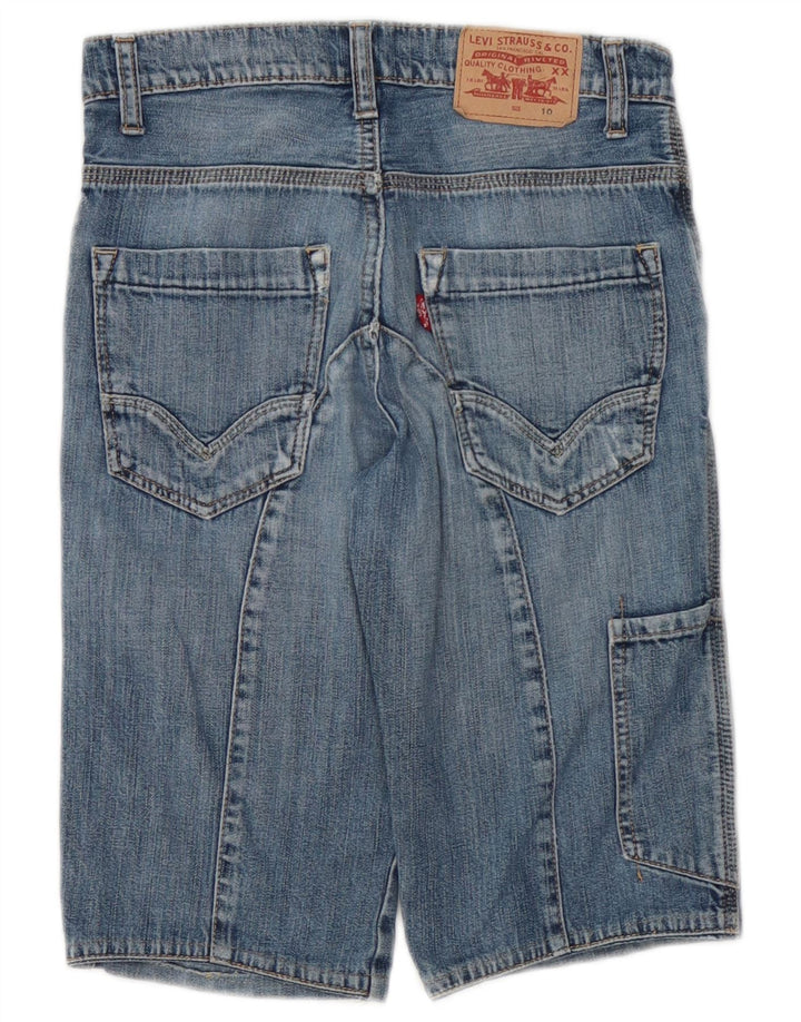 Levi's Short en jean cargo vieilli pour garçon 9-10 ans W24 Bleu