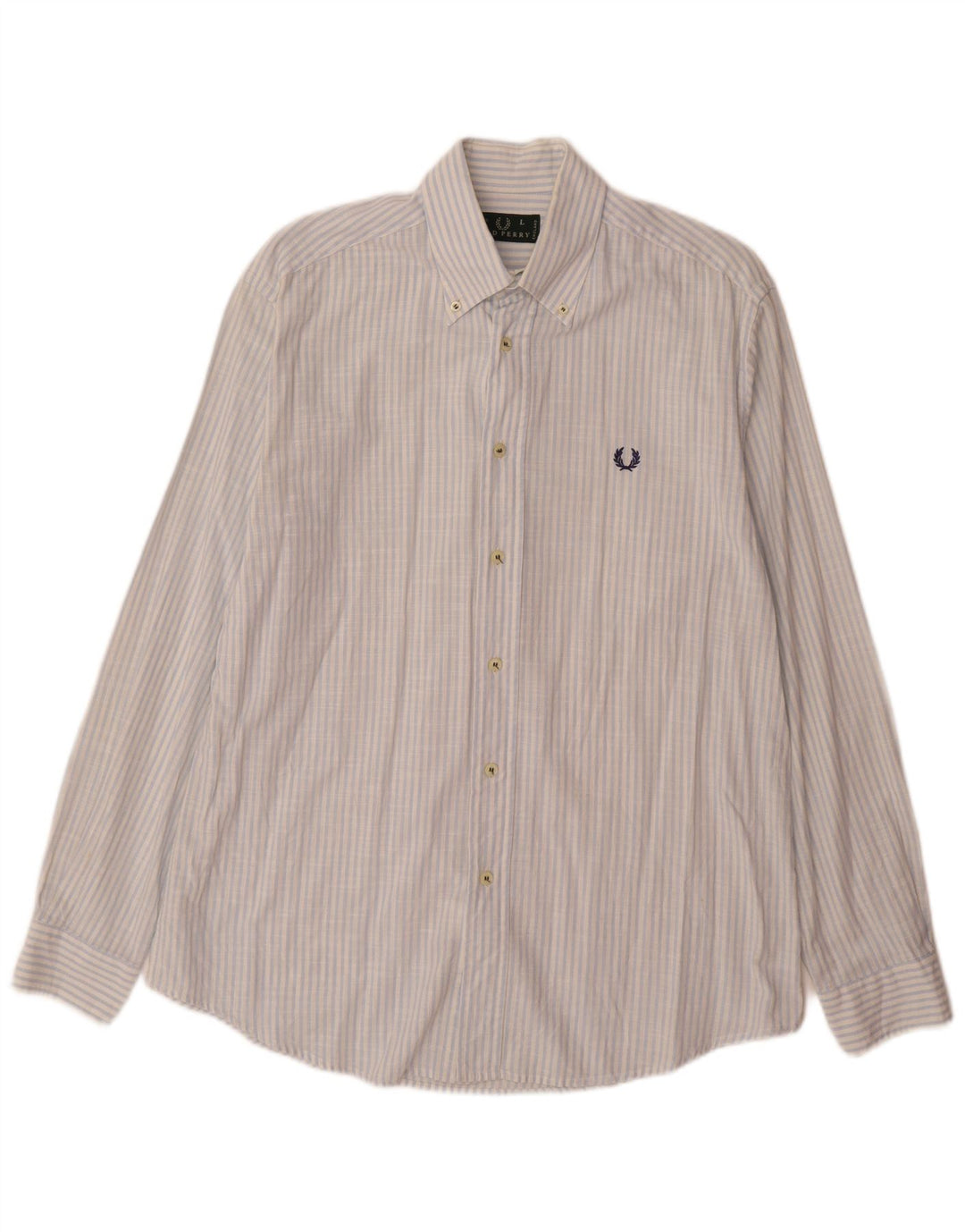 Fred Perry Chemise homme grand coton à fines rayures bleues