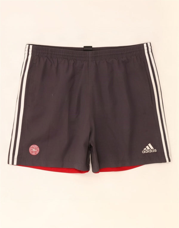 Adidas Short de sport pour homme 2XL Gris Colorblock Polyester