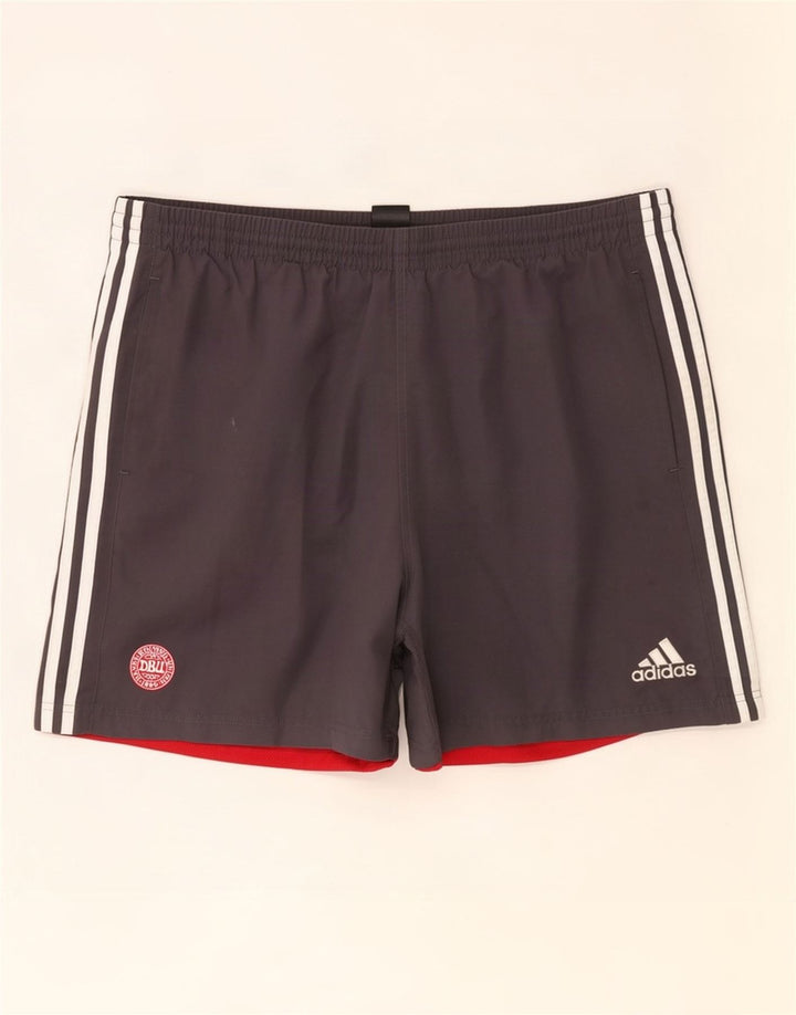 Adidas Short de sport pour homme 2XL Gris Colorblock Polyester