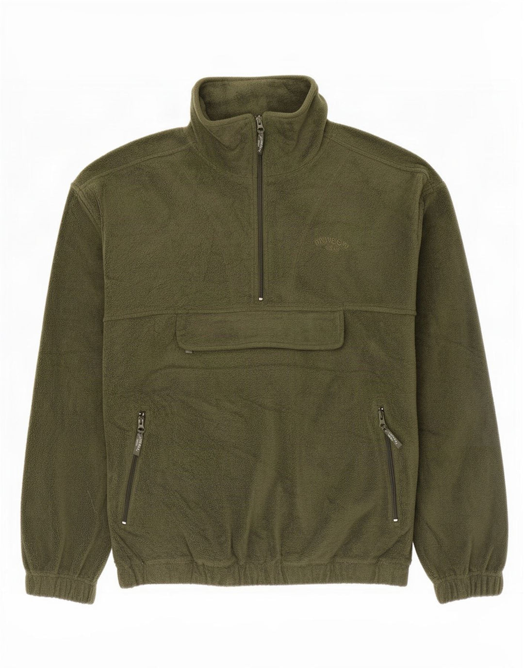 vintage Mens Anorak Fleece Jumper Grand Kaki Polyester