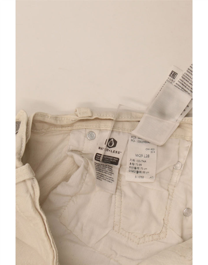 Levi's Jean Droit 501 Femme W29 L28 Blanc Cassé Coton