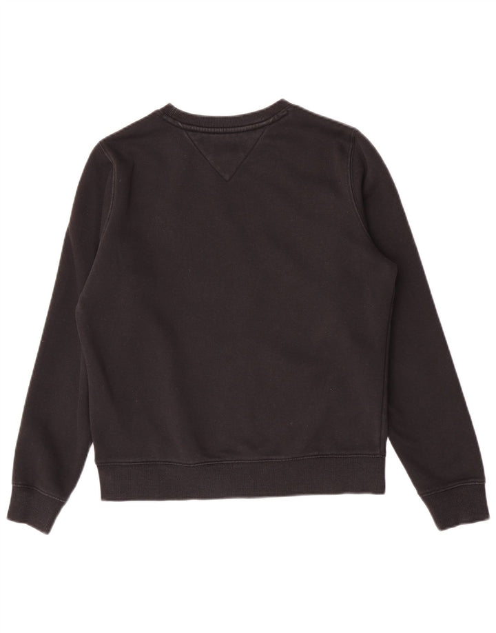 Tommy Hilfiger Sweat-shirt pour homme en coton noir Small