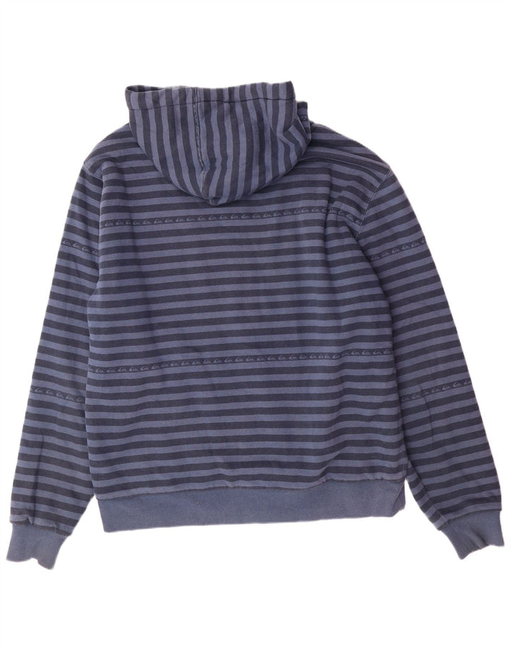 QUIKSILVER Pull à capuche zippé Sherpa pour homme XL en coton rayé bleu