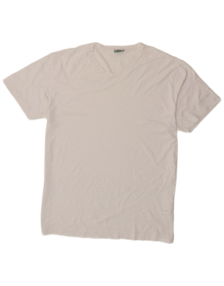 Fila T-Shirt Homme Haut 2XL Blanc Coton