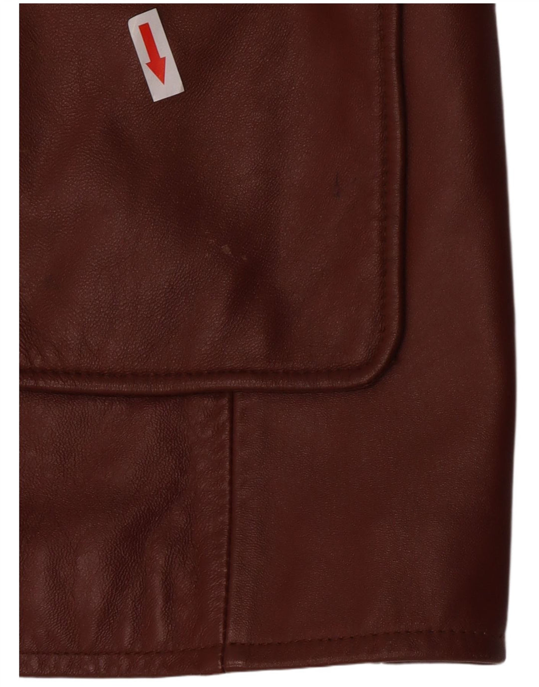 Classics Veste blazer en cuir à 3 boutons pour femme UK 26 5XL Cuir marron