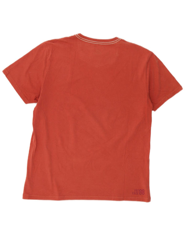 Fat Face T-Shirt Graphique Homme Rouge Moyen Coton