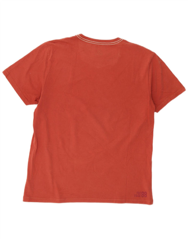 Fat Face T-Shirt Graphique Homme Rouge Moyen Coton