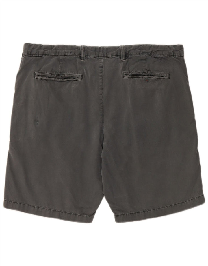 Marks & Spencer Short Chino Femme W36 Large Gris Coton