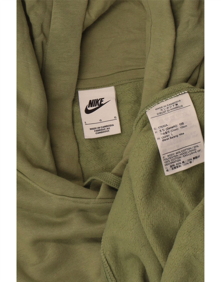 Nike Pull à capuche pour homme en coton vert Taille L