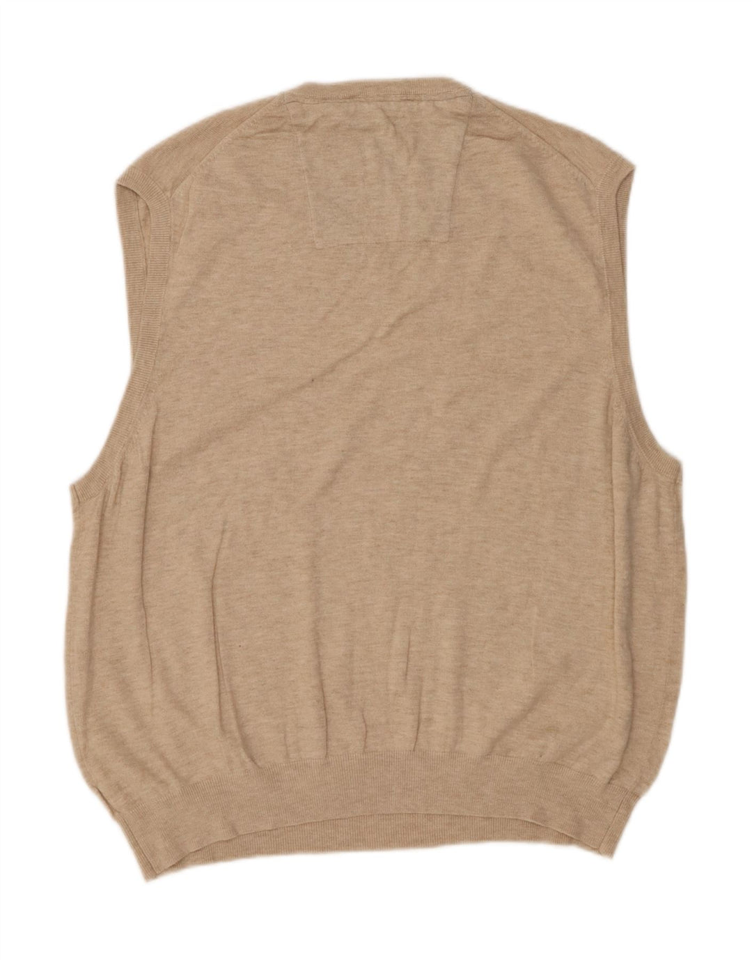 IZOD Mens Vest Tank Top 2XL Beige Cotton Vintage Izod and Second-Hand Izod from Messina Hembry 