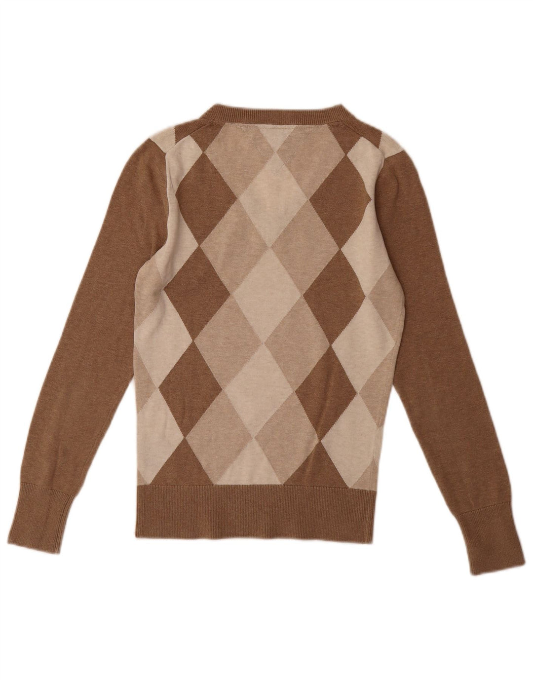 TOMMY HILFIGER Pull col en V pour femme UK 10 Small Marron